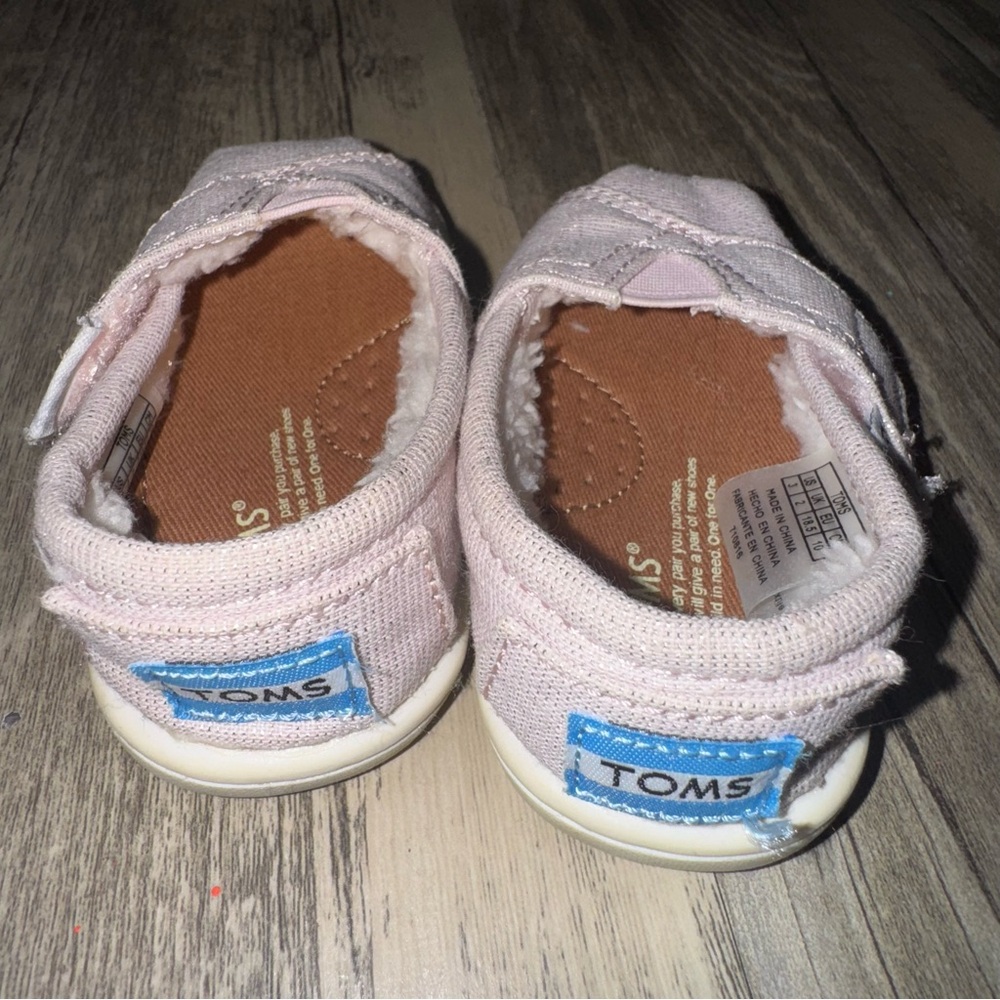 TOMS Light Pink Baby Shimmer Shoes - Picture 11 of 11